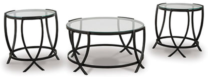 Tarrin Black Coffee and End Tables