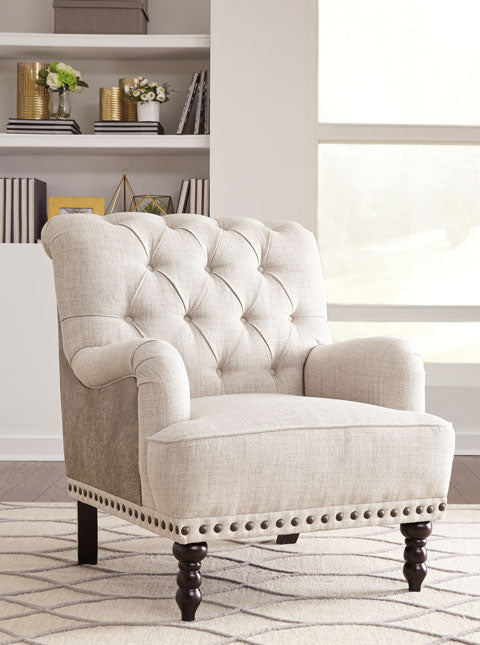 Tartonelle Ivory and Taupe Accent Chair