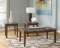 Theo Warm Brown Coffee and End Tables