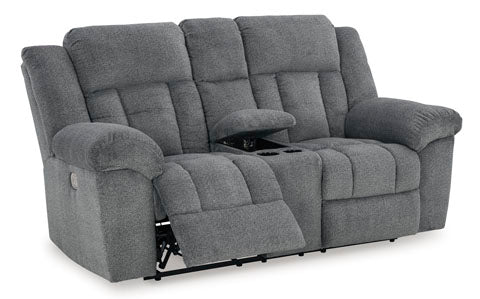 Tip-Off Slate Power Reclining Loveseat