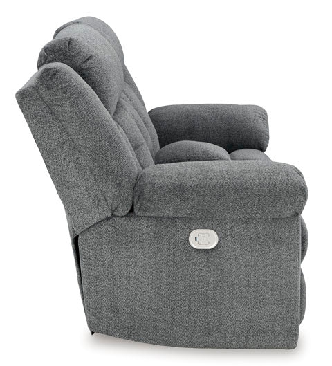 Tip-Off Slate Power Reclining Loveseat