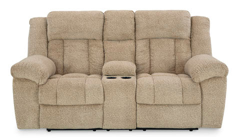 Tip-Off Wheat Power Reclining Loveseat