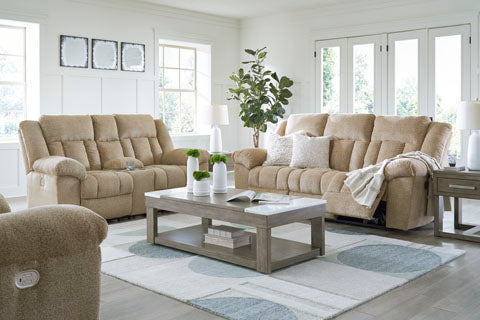 Tip-Off Wheat Power Reclining Sofa