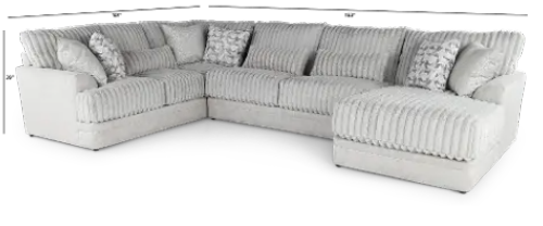 Catnapper Titan Light Gray 4-pc Sectional