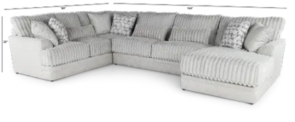 Catnapper Titan Light Gray 4-pc Sectional