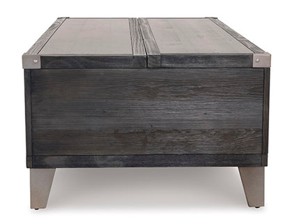 Todoe Dark Gray Coffee Table with Lift Top