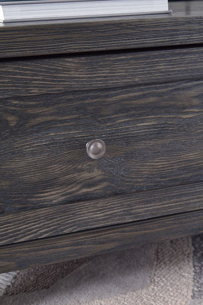 Todoe Dark Gray Coffee Table with Lift Top
