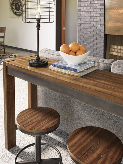 Torjin Brown Counter Height Dining Table and 2 Barstools Set