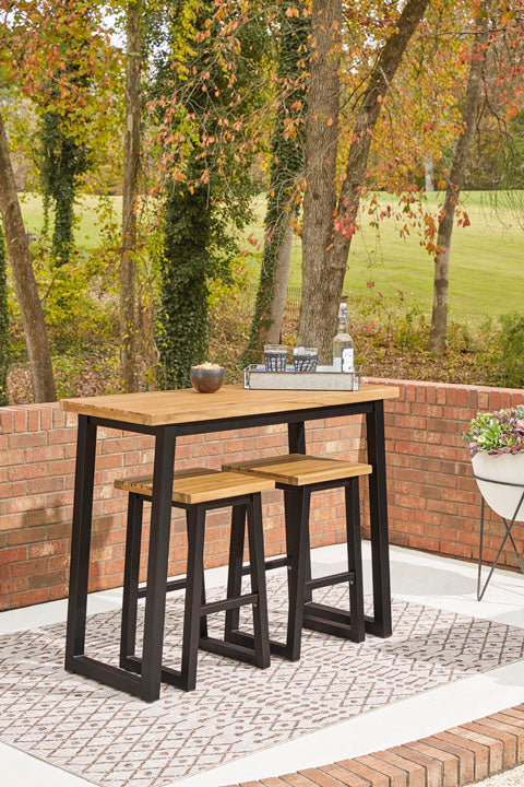 Town Wood 3-PC Outdoor Counter Table Set