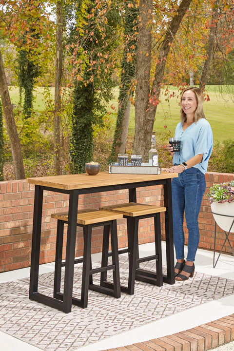 Town Wood 3-PC Outdoor Counter Table Set