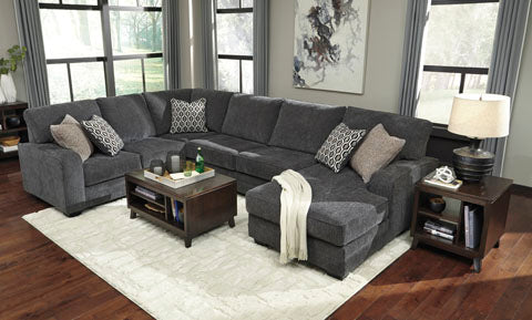 Tracling Slate 3-Piece Sectional with Chaise