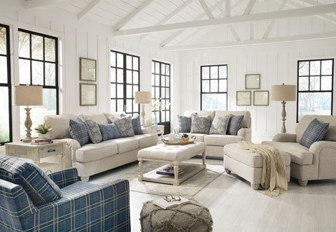 Traemore Linen Sofa and Loveseat Set