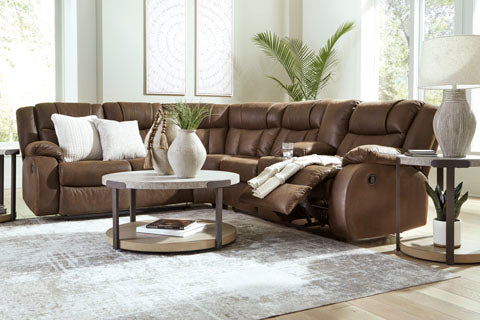 Trail Boys Walnut 2-Piece Reclining Sectional