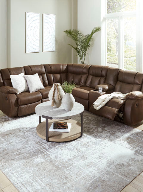 Trail Boys Walnut 2-Piece Reclining Sectional