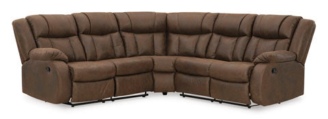 Trail Boys Walnut 2-Piece Reclining Sectional