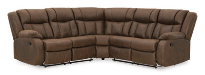 Trail Boys Walnut 2-Piece Reclining Sectional