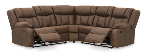 Trail Boys Walnut 2-Piece Reclining Sectional