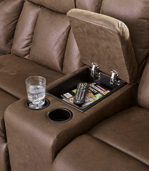 Trail Boys Walnut 2-Piece Reclining Sectional