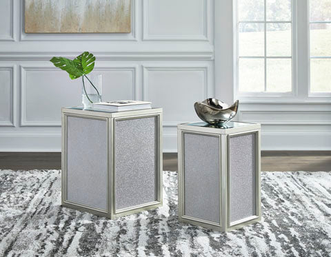 Traleena Silver Nesting End Table