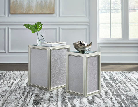 Traleena Silver Nesting End Table