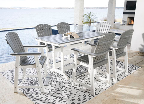 Transville Gray 7-pc Outdoor Counter Height Dining Set