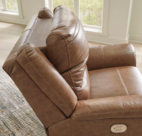 Trasimeno Caramel Power Reclining Sofa and Loveseat Set