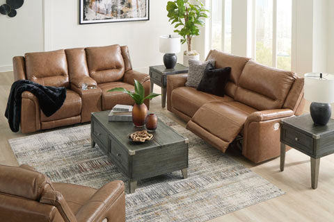 Trasimeno Caramel Power Reclining Sofa