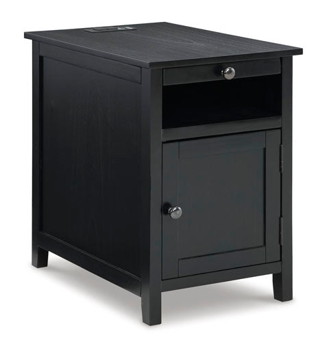 Treytown Black Chairside End Table