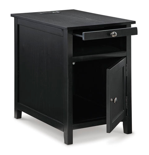 Treytown Black Chairside End Table