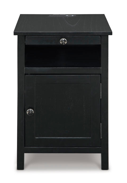 Treytown Black Chairside End Table