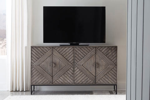 Treybrook Distressed Gray Accent Cabinet