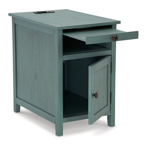 Treytown Teal Chairside End Table