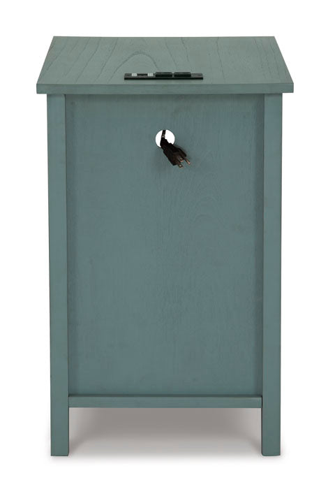 Treytown Teal Chairside End Table