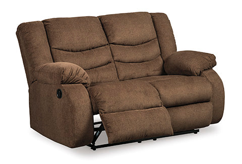 Tulen Chocolate Reclining Loveseat