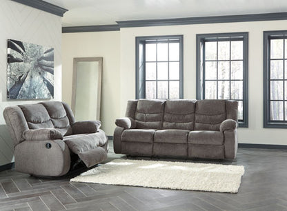 Tulen Gray Reclining Sofa and Loveseat Set