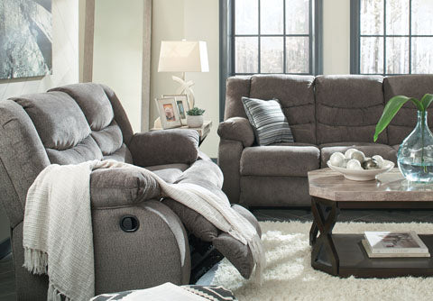 Tulen Gray Reclining Loveseat