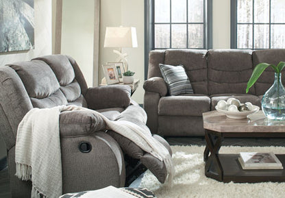 Tulen Gray Reclining Sofa and Loveseat Set