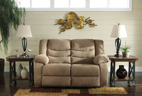 Tulen Mocha Reclining Loveseat