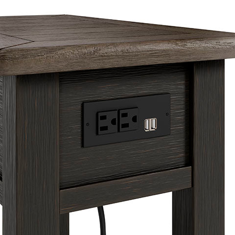 Tyler Creek Black Chairside End Table