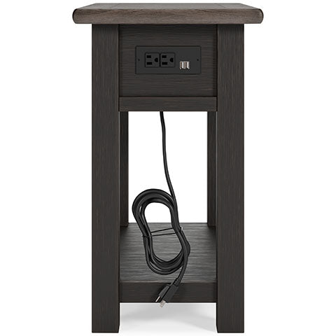 Tyler Creek Black Chairside End Table