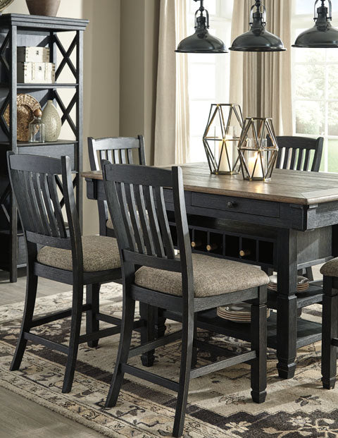 Tyler Creek Black & Gray 6-pc Counter Height Dining Set