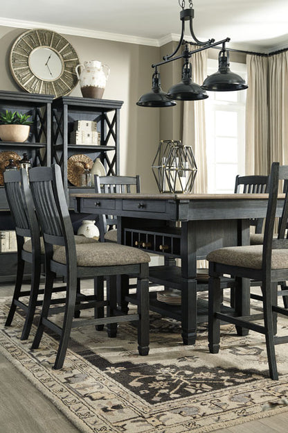 Tyler Creek Black & Gray 6-pc Counter Height Dining Set