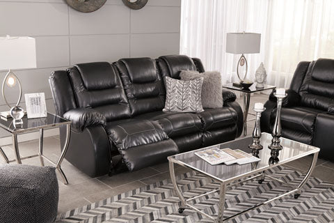 Vacherie Black Reclining Sofa