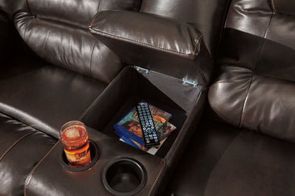 Vacherie Chocolate Reclining Sofa and Loveseat Set