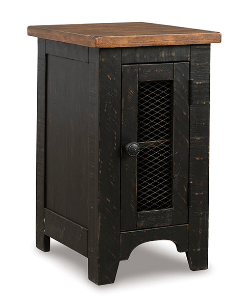 Valebeck Black Chairside End Table