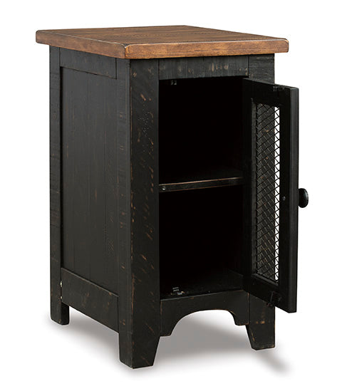 Valebeck Black Chairside End Table