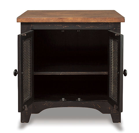 Valebeck Black End Table