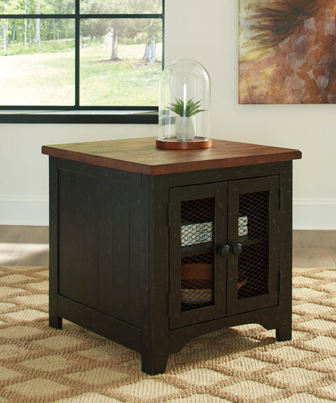 Valebeck Black End Table