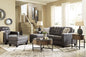 Venaldi Gunmetal Queen Sofa Chaise Sleeper