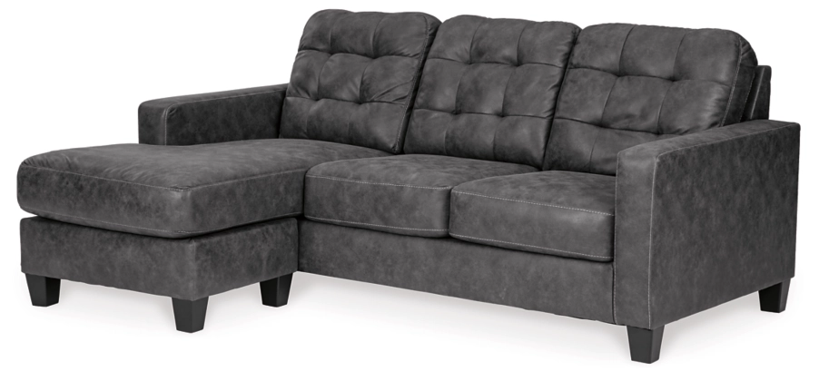 Venaldi Gunmetal Queen Sofa Chaise Sleeper